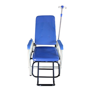Fauteuil d'infusion Jiasen bleu pour une personne, inclinable, pour clinique, avec accoudoirs - Product Image 3