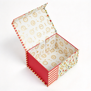 Caja de Cartón Rígido con Cierre Magnético y Lazo de Cinta, Impresa con Diseño Floral Personalizado, para Alimentos, Cosméticos, Regalos - Product Image 1