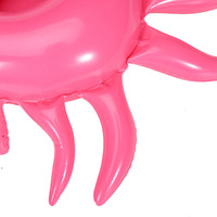 Porte-gobelet gonflable en PVC en forme de crabe, porte-boisson gonflable, flotteur