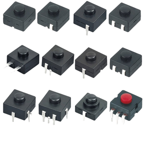 17*12mm On-Off Black Flashlight <strong>Control</strong> Switch <strong>2</strong>-Pin Electronic Structure Feet Table Light Central <strong>Button</strong> Max 0.5A - Product Image 6