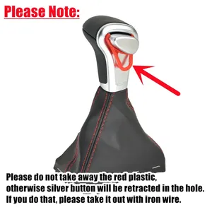 หัวเกียร์หุ้มหนัง PU โครเมียม สำหรับรถยนต์ออดี้ A4 B8 ปี 2009 ขึ้นไป/A5 ปี 2008 ขึ้นไป/Q5 ปี 2009-2015/A6 C6 ปี 2006-2011/A6L C7 ปี 2012-2018 - Product Image 2