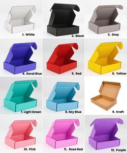 Tùy chỉnh bán lẻ Logo màu giấy gửi thư hộp sản phẩm sóng gấp vận chuyển Kraft bao bì bưu phẩm có thể tái chế Matt cán - Product Image 5