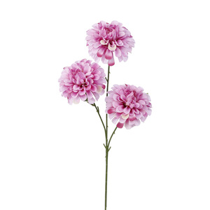 Artificial Dahlia <b>Flowers</b> Plastic <b>Silk</b> Scented 3 Heads Home Decor Wedding Arrangements - Product Image 4