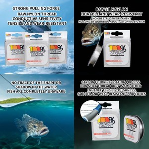 OEMODM Lignes de pêche en fluorocarbone personnalisées, fabricant chinois, prix d'usine, approvisionnement en gros, marque privée, faible MOQ, fournisseur économique - Product Image 3