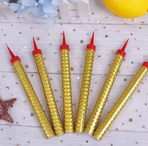 Bougie <span class=keywords><strong>Fontaine</strong></span> Scintillante Dorée pour Gâteau, Bougie Feux d'Artifice à Longue Durée de Combustion pour Gâteau d'Anniversaire, Fête de Mariage - Product Image 2