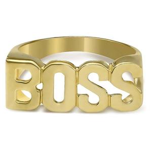 Boss <b>Ring</b> Gold Plated Letter Design Fashion Jewelry Gift for Men Women Hip Hop Punk Style - Product Image 2