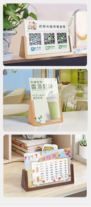 Rõ ràng Acrylic + gỗ dọc tổ chức bảng nhãn Máy tính để bàn hiển thị đứng hoặc nhà văn phòng & Trường hiển thị - Product Image 6