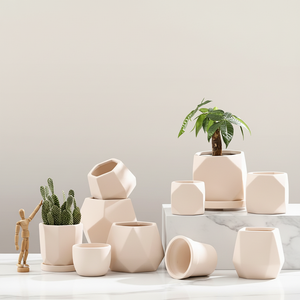 Petits pots classiques en terre cuite pour <span class=keywords><strong>cactus</strong></span> et succulentes avec trous de drainage pour utilisation au sol - Product Image 3