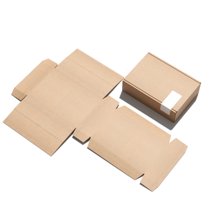 โลโก้ที่กําหนดเองพิมพ์กล่องบรรจุภัณฑ์คราฟท์จัดส่งสีน้ําตาลแบน - Product Image 5