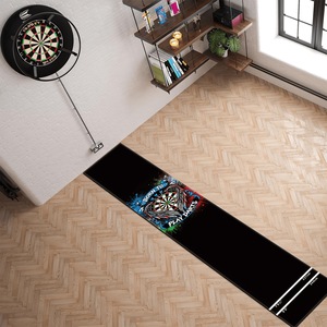 Darts Mat Printed Rectangle Non-Slip Rubber Backing Polyester Indoor Practice Home Use - Product Image 2
