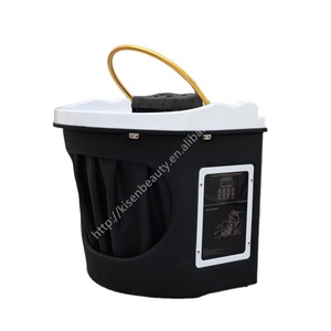 Bac à shampoing Kisen durable pour salon de coiffure avec raccordement aux tuyaux, modèle de machine à laver les cheveux avec luminothérapie et circulation d'eau - Product Image 1