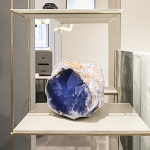 Bán buôn nguyên liệu đá tình yêu chủ đề Mini <span class=keywords><strong>Uncut</strong></span> Trắng rỗng mã não <span class=keywords><strong>geode</strong></span> - Product Image 3