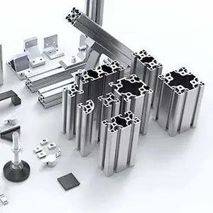 Perfil De Extrusão De Quadro De Alumínio Fabricante Anodizado 8mm T Slot Perfil De Alumínio De Extrusão Personalizado Com Superfície Anodizada