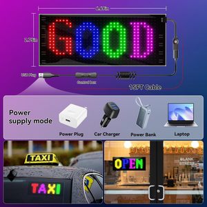 ป้ายไฟ LED แบบแท่ง 3 มม. พิกเซล USB 5V ควบคุมผ่านมือถือ CMS สำหรับโฆษณาบนรถยนต์ แสดงผลแบบตั้งโปรแกรมได้ เลื่อนข้อความได้ - Product Image 3