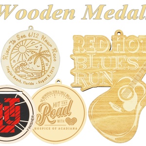 Medallas de Madera Ecológicas de Bajo Precio para Artesanía, Medallas Redondas Personalizadas con Láser, Artesanía Deportiva, Arte Folclórico Canadiense, Logotipo Personalizado - Product Image 6