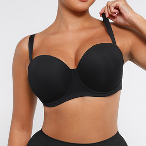 All'ingrosso Plus Size rimovibile con cinturino morbido convertibile da donna Push up <span class=keywords><strong>reggiseno</strong></span> <span class=keywords><strong>senza</strong></span> <span class=keywords><strong>spalline</strong></span> per raccogliere il busto supporto con <span class=keywords><strong>ferretto</strong></span> 1/2 <span class=keywords><strong>reggiseno</strong></span> a coppa - Product Image 3