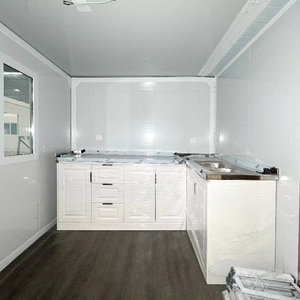 Contenedor de Casa plegable prefabricado para habitación de extensión de ala doble de 40 pies, juego de casa manufacturada de acero, Panel sándwich <span class=keywords><strong>extensible</strong></span> transpirable - Product Image 5