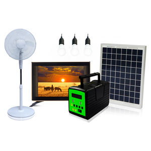 Kit de Panel de iluminación con Usb para el hogar, sistema de luz Solar Led con rejilla, 12V, <span class=keywords><strong>5</strong></span> <span class=keywords><strong>en</strong></span> 1, cargador de teléfono - Product Image 1