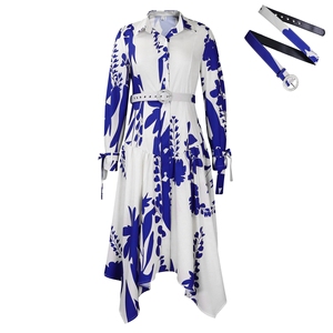 <span class=keywords><strong>Abbigliamento</strong></span> Elegante <span class=keywords><strong>per</strong></span> Donne <span class=keywords><strong>Taglie</strong></span> <span class=keywords><strong>Forti</strong></span>, Vestiti Africani con Colletto Irregolare Stampato alla Moda - Product Image 5