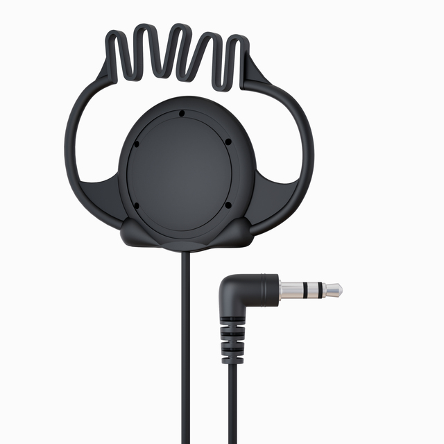 3.5mm Single Earphone D Shape Ear-hook Wired Headphone Stereo Mono Earbuds Tour Guide SystemEarphone OEM Earbuds