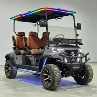 Carrito de Golf Eléctrico de 4 Plazas, 72V, Litio, DOT US, Logotipo Personalizable, Color de Carrocería, Caja Trasera Adicional y Espacio de Almacenamiento Extra