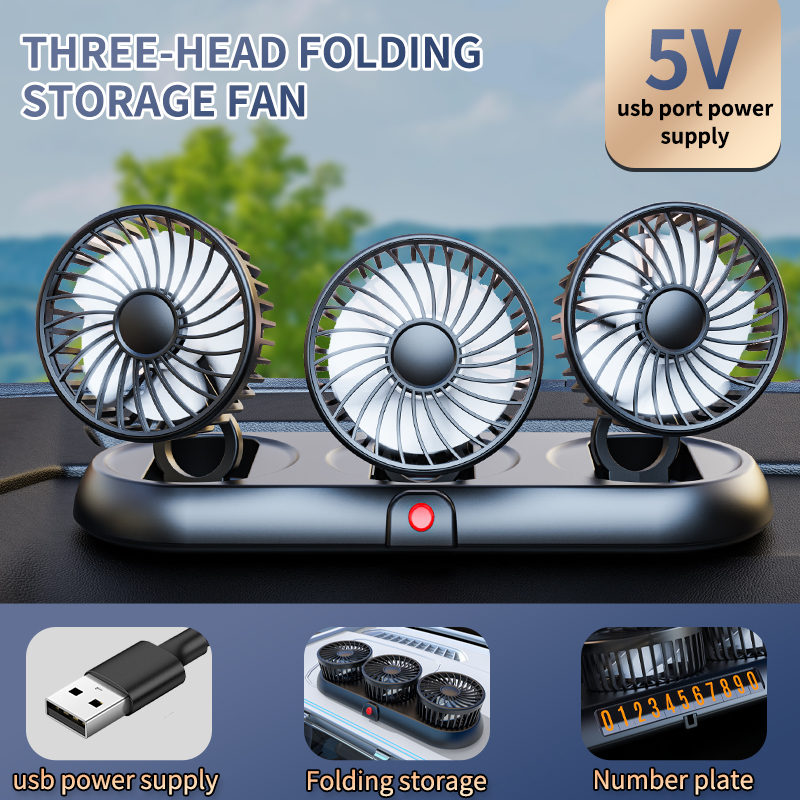 White (5V)--3 head fan