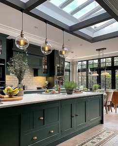 Meuble luxe personnalisé laqué double évier îlot armoires de cuisine armoire de cuisine design moderne/armoire de cuisine - Product Image 1