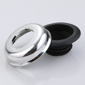 Tubo de desagüe de acero inoxidable antiolores de 84 mm curvado y roscado para lavabo con tapón desplegable - Product Image 3