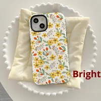 Wildflower casing ponsel cangkang keras motif bunga, casing musim panas untuk iPhone 15 Pro Max & 11-16 Pro Max 14 Plus desain imut untuk anak perempuan