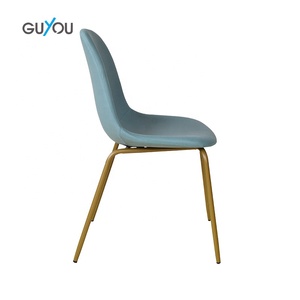 Silla del comedor moderna con patas doradas, muebles de tela de argos de terciopelo cómodos de estilo nórdico para <span class=keywords><strong>el</strong></span> hogar - Product Image 3