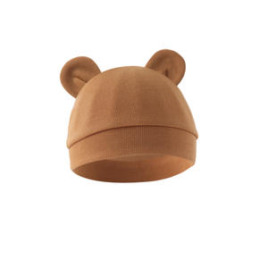 2024 modelo de exportación Kidsren's Beanie Baby Hat de una sola capa de Color puro <span class=keywords><strong>Mickey</strong></span> Ears Cap para bebés niños pequeños lindo para primavera otoño - Product Image 4