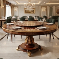 Table à manger ronde EKAR Regency Sovereign |   Table de luxe de style anglais incrustée à la main |