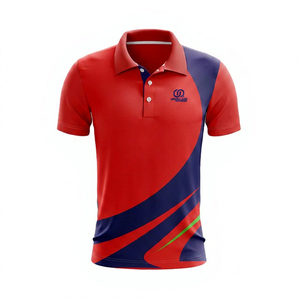 Conjunto de Camiseta de Cricket Personalizada de Alta Calidad para Hombre, Cuello Polo, Estampada, 100% Poliéster Transpirable, Colores y Tallas Personalizables - Product Image 1