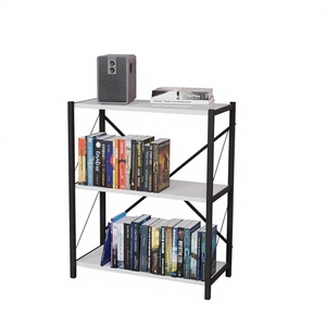 Bibliothèque moderne en aggloméré, étagères multi-niveaux, rangement, design autoportant sans dossier, bibliothèque pour salon - Product Image 1