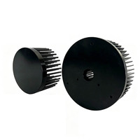 Radiateur industriel en alliage forgé anodisé noir mat pour convertisseur photovoltaïque