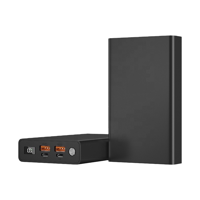 Best Aluminum 20000mAh Portable PD Power Bank with Dual Type-C Input 25W Fast Charging & LED Display