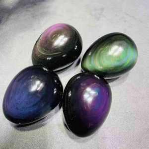 Huevo de Obsidiana Arcoíris Natural de Alta Calidad en Oferta, Huevo de Cuarzo Cristalino para Sanación, Decoración del Hogar para el Día de San Valentín - Product Image 4