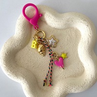 Vente chaude bricolage pantoufles coquille conque étoile queue de poisson cerise pendentif porte-clés Simple pour amour sac à la mode coeur en alliage de Zinc