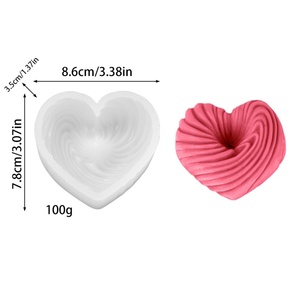 Molde de Silicona para Pastel de Mousse en Espiral con Forma de Corazón Multicapa para el Día de San Valentín, Decoración DIY, Antiadherente y Ecológico - Product Image 6