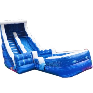 Tobogán acuático inflable de la <span class=keywords><strong>cascada</strong></span> 17H del diseño original <span class=keywords><strong>con</strong></span> el tobogán acuático del tema del océano de la <span class=keywords><strong>piscina</strong></span> - Product Image 1
