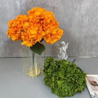 Hydrangea wangi buatan tangan untuk pernikahan, dekorasi lembut bunga buatan tangan 5 kepala untuk Hari Ibu, alat peraga fotografi Hydrangea