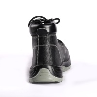 Vente en gros à bas prix Chaussures de sécurité de jogging de sécurité en cuir gaufré à bout en acier coupe moyenne