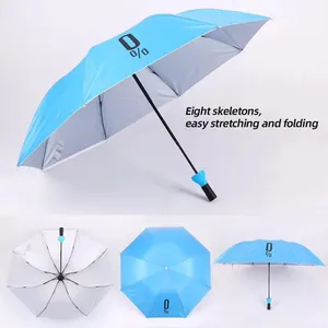 Özel baskı reklam iş hediye promosyon seyahat yağmurlu güneşli 3 katlanır şemsiye Logo katlanabilir şarap şişesi şemsiye