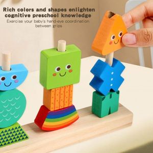 ของเล่นไม้สำหรับเด็กวัยหัดเดิน Montessori การเรียงลำดับสีสันสดใสน่ารักเกมเชือกผูกหลายฟังก์ชันสำหรับเด็กวัยหัดเดิน - Product Image 4