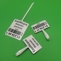 Label perhiasan label stiker perhiasan Dumbbell kosong putih perekat otomatis untuk perhiasan, kalung, anting-anting, tampilan cincin