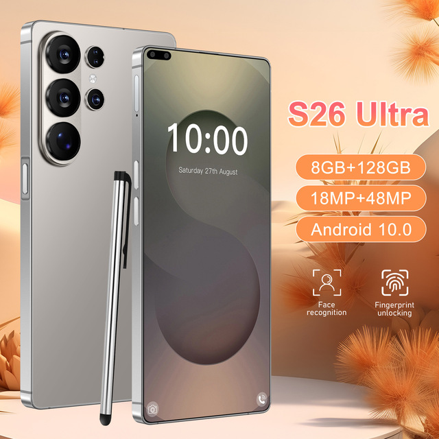 Hot-selling Cross-border New Product S26Ultra Octa Core Built-in Pen Android Phone 6.6-inch LTE All-in-One Machine 8+128