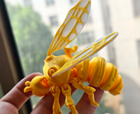 Modèle d'abeille articulé coloré imprimé en 3D, impression PLA, personnalisable et disponible pour l'achat en gros, modèle de haute précision