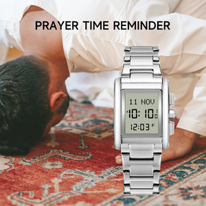 Good Quality <strong>Watch</strong> Waterproof Muslim Qibla Digital Azan <strong>Watch</strong> For Islamic Prayer - Product Image 6