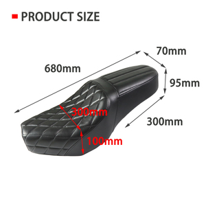 Siège de remplacement noir rayé en losanges pour moto Honda CMX Rebel 500 2017-2023, siège conducteur et passager avant et arrière <span class=keywords><strong>REBEL500</strong></span> - Product Image 6