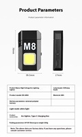 Campinglampe mit großer Reichweite, aufladbar, für Outdoor, Wartung, Notfälle, wasserdicht, Schlüsselanhänger-Lampe, LED-Taschenlampe, Feuerzeug